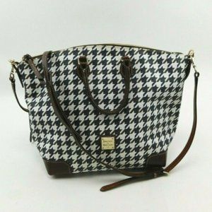 Dooney & Bourke Large Houndstooth Satchel Bag